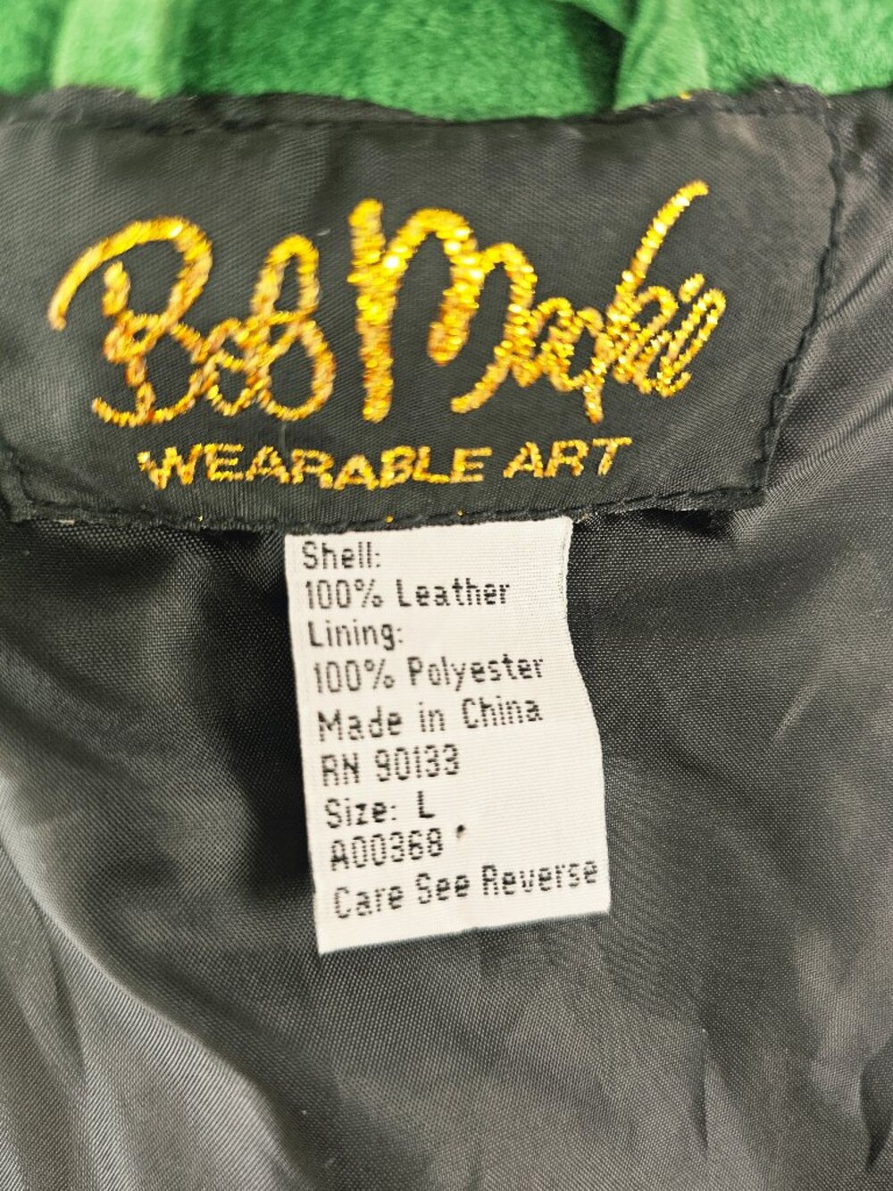 Bob Mackie Vintage Wearable Art Suede Leather Jacket Size Large - Picture 8 of 8